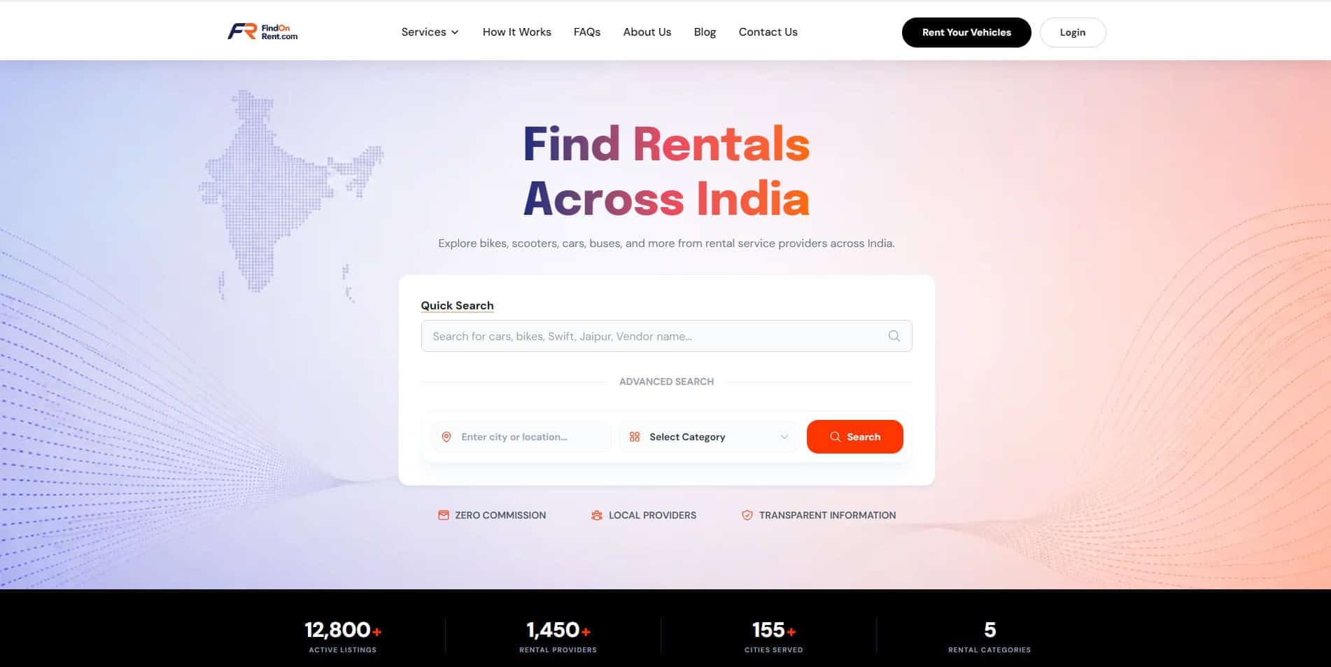 FindOnRent website